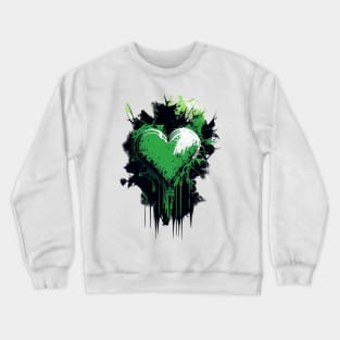 Wear Your Heart on Your Sleeve: Abstract Organic Graffiti Design on Sustainable Fashion Piece Crewneck Sweatshirt